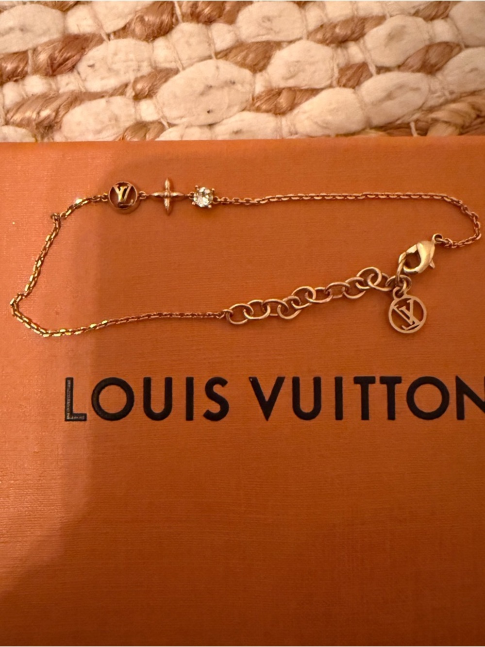 Louis Vuitton Gold-Tone LV Charm Bracelet in Gold - Picture 1 of 4